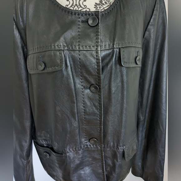 Talbots' leather coat - Picture 4 of 16